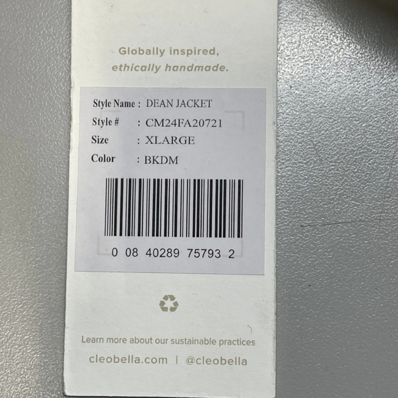 Cleobella Dean Jacket In Black Denim XL Womens NWT $198 - Picture 10 of 11